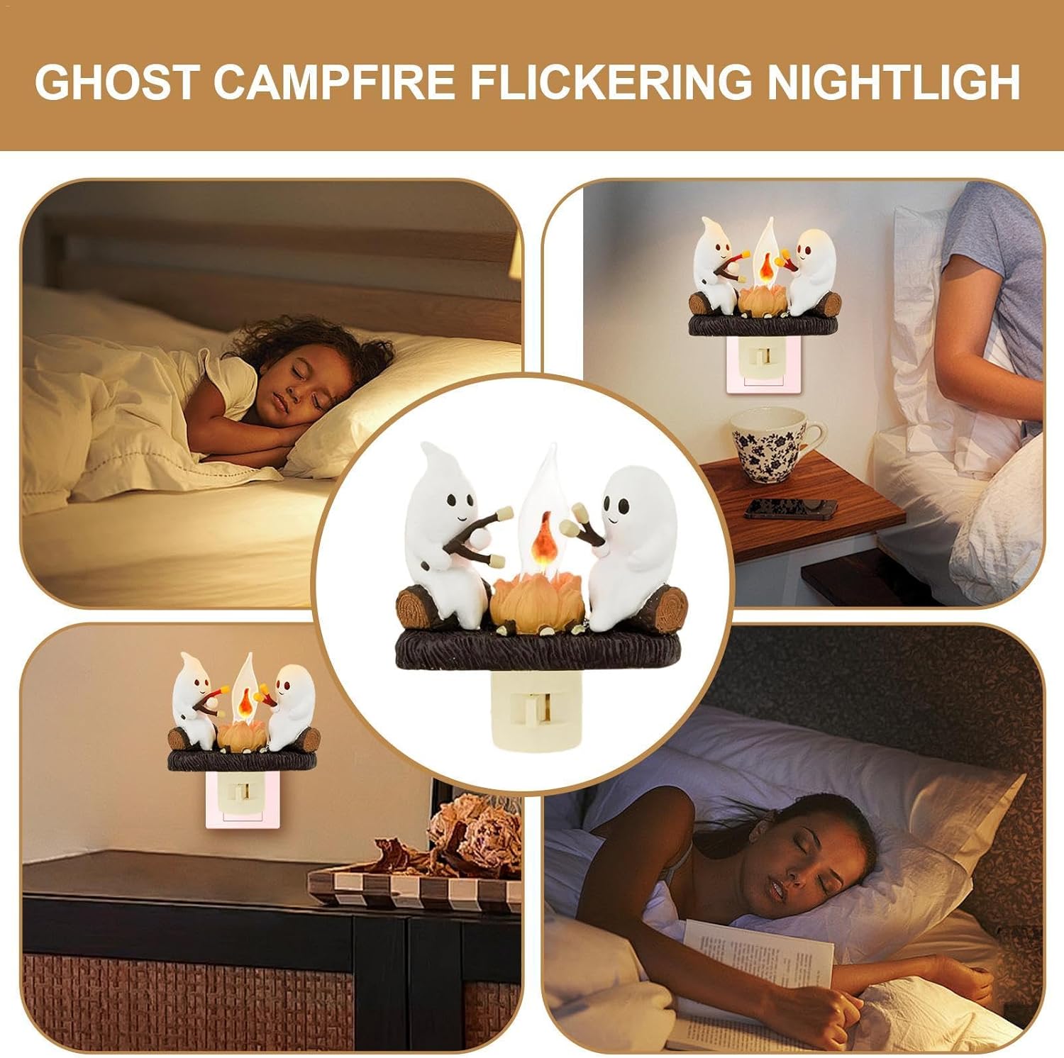 Ghost Campfire Flickering Nightlight 