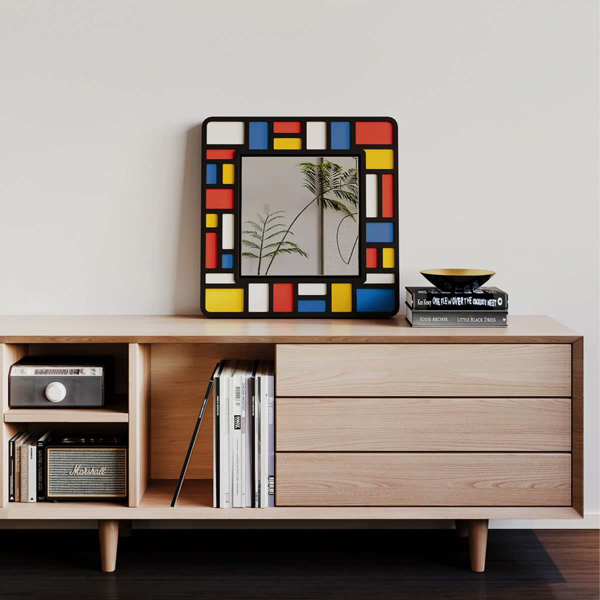 MacLuu Piet Mondrian Abstract Wall Mirror