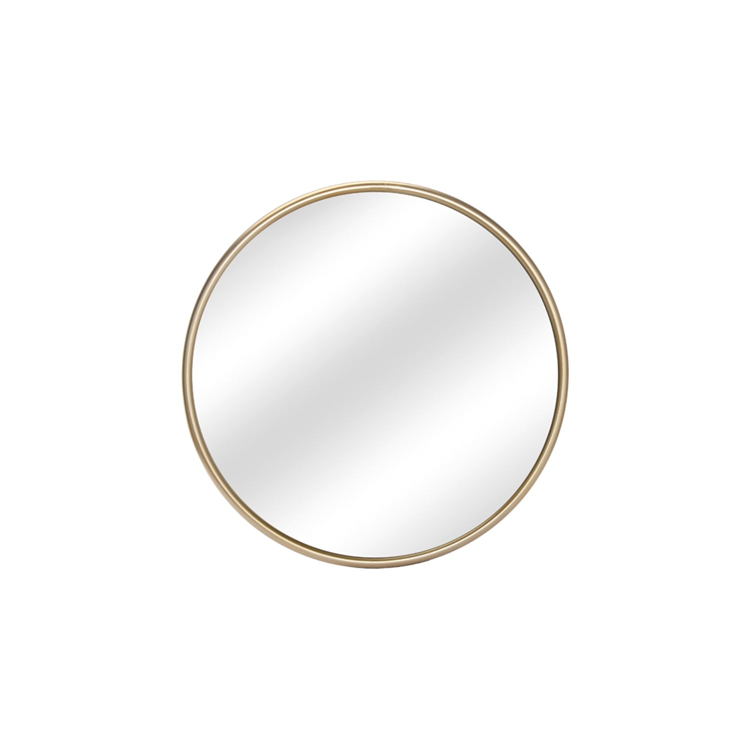 MacLuu 24 Inch Gold Round Metal Wall Mirror